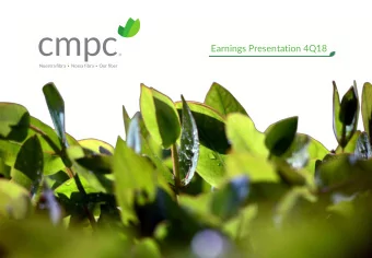 Earnings Presentation 4Q18  Forward-Looking Statements  This presentation may contain