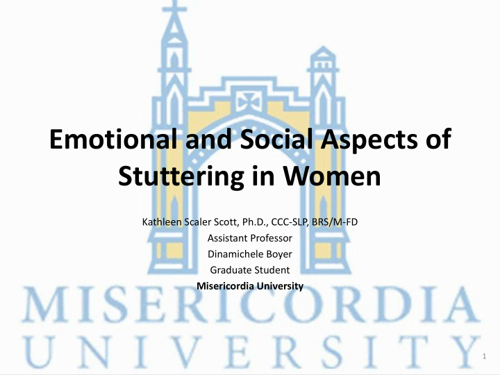 emotional and social aspects of stuttering in women