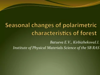 Batueva  E.V.,  KirbizhekovaI.I.  Institute  of  Physical  Materials  Science