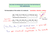solving schrodinger equation for rotation in two