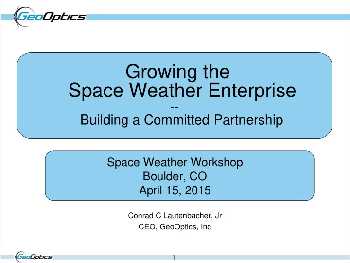 space weather enterprise