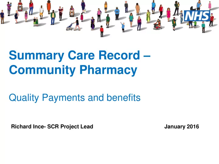 summary care record community pharmacy
