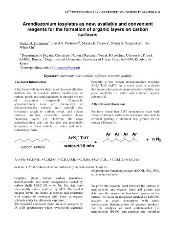 Arendiazonium tosylates as new, available and convenient  reagents for the formation of organic