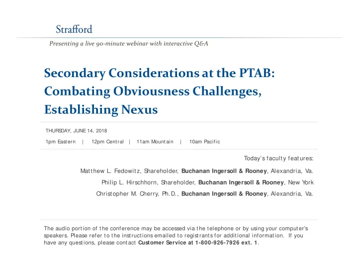 secondary considerations at the ptab combating