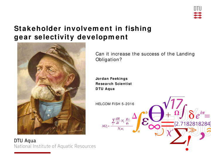 stakeholder involvem ent in fishing gear selectivity