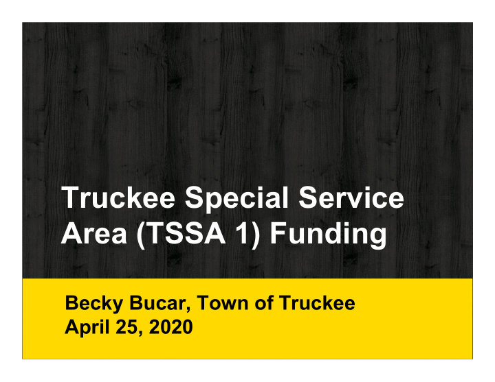 truckee special service area tssa 1 funding