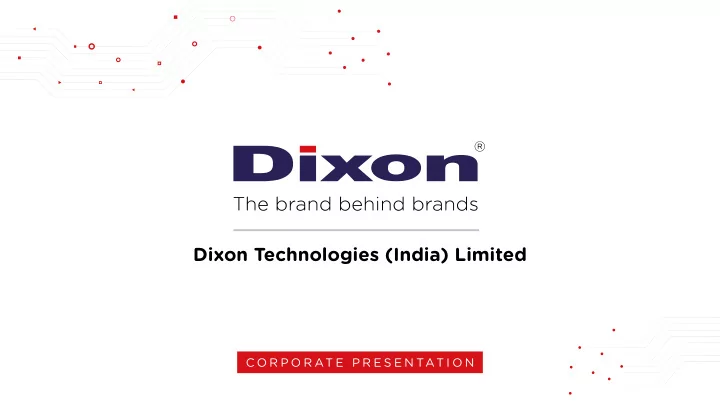dixon technologies india limited