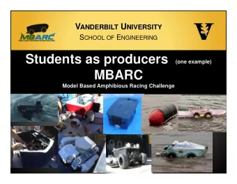 MBARC  Model Based Amphibious Racing Challenge Student can be producers MBARC (Model  Based