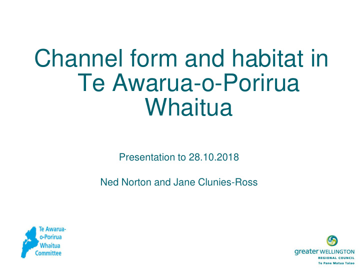 channel form and habitat in