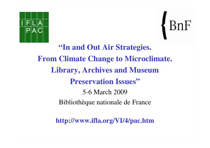 in and out air strategies from climate change to