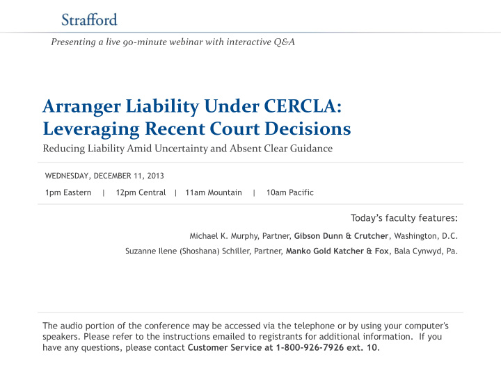 arranger liability under cercla leveraging recent court