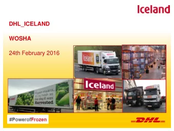 WOSHA  24th February 2016  1  Presentation title | Location | xx month 20xx  Message From the Team