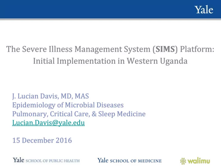 initial implementation in western uganda
