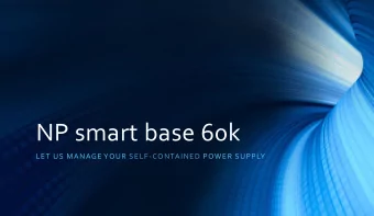 NP smart base 60k  LET US MANAGE YOUR SELF-CONTAINED POWER SUPPLY Who we are . NP Energy AG +