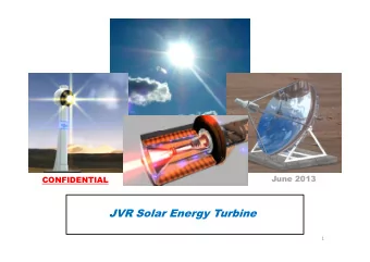 JVR Solar Energy Turbine  1  Why should we continue to consume our natural  resources and pollute