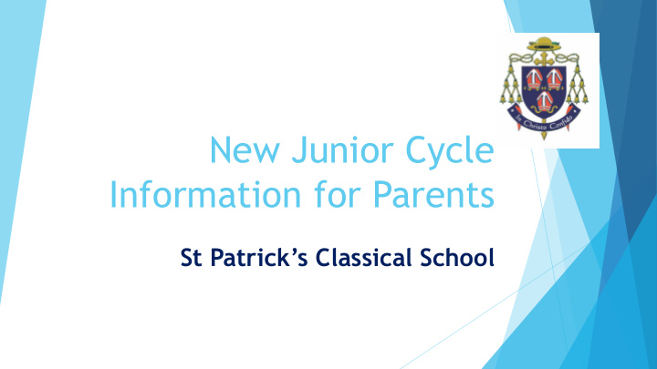 new junior cycle information for parents