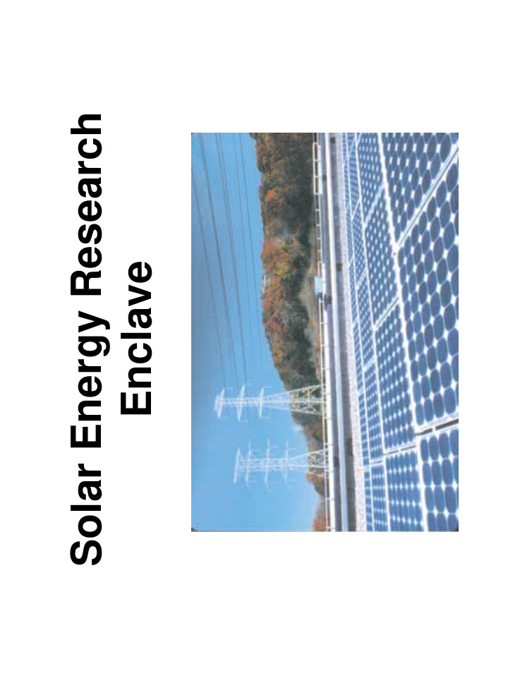 solar energy research enclave outline