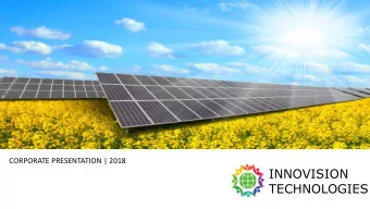 INNOVISION  TECHNOLOGIES  CONTENTS  INNOVISION AT A GLANCE  03  VISION &amp; MISSION  04