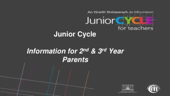 Click Title Information for 2 nd &amp; 3 rd Year Parents Overview  1. Our students  2. Structure of