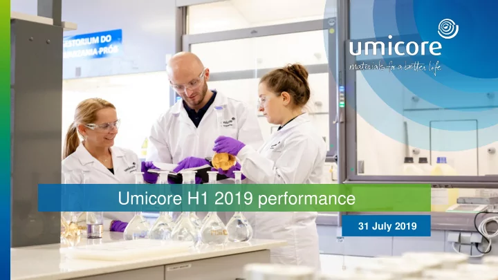 umicore h1 2019 performance