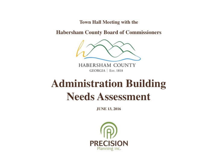 administration building needs assessment