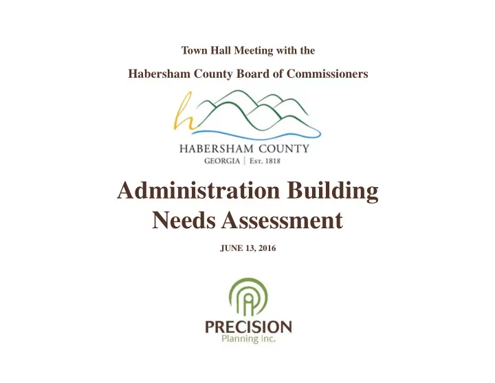 administration building needs assessment