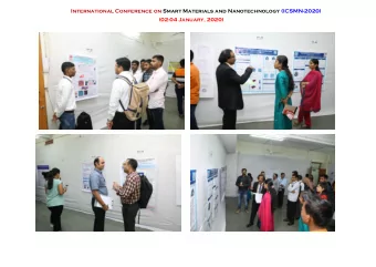 International Conference on Smart Materials and Nanotechnology (ICSMN-2020)  (02-04 January, 2020)