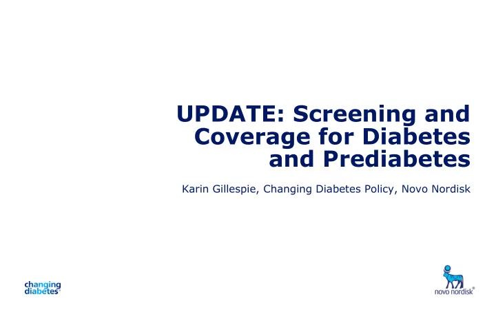 update screening and