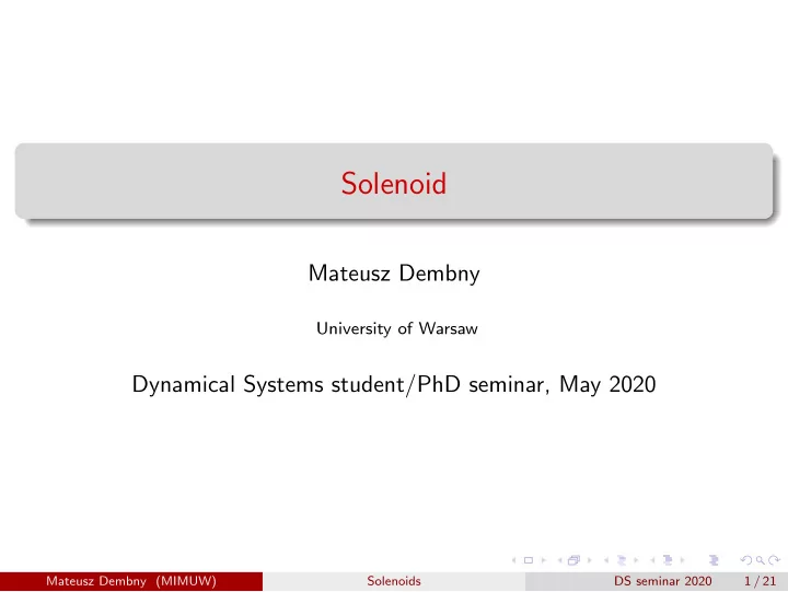 solenoid