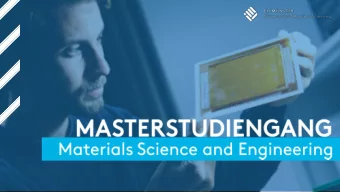 Studienverlaufsplan Materials Science and Engineering M.Sc.