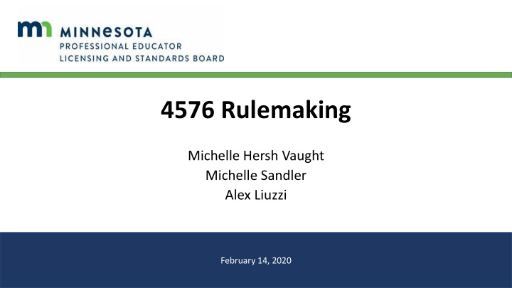 4576 rulemaking