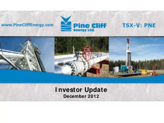 I nvestor Update  December 2012  Cautionary Statements  Certain statements contained in this