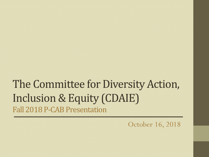 inclusion equity cdaie