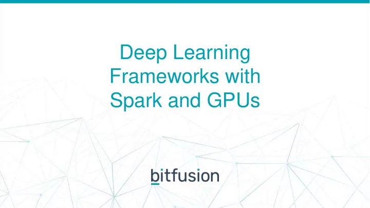deep learning