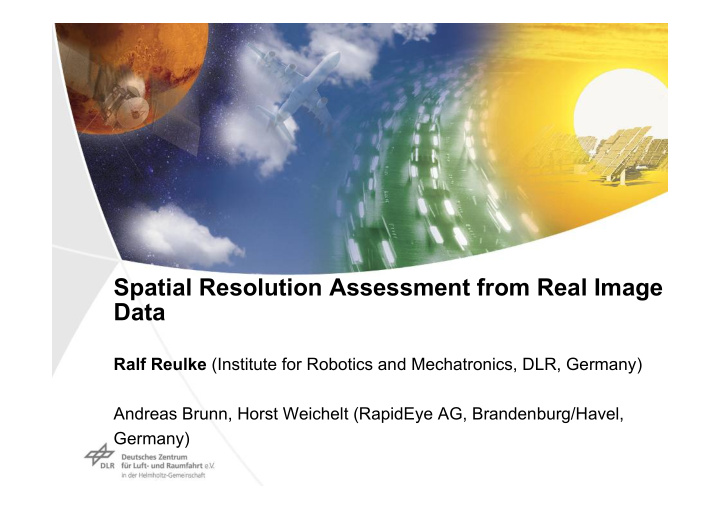 spatial resolution assessment from real image data