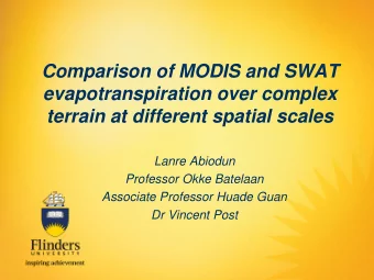 Comparison of MODIS and SWAT  evapotranspiration over complex  terrain at different spatial scales