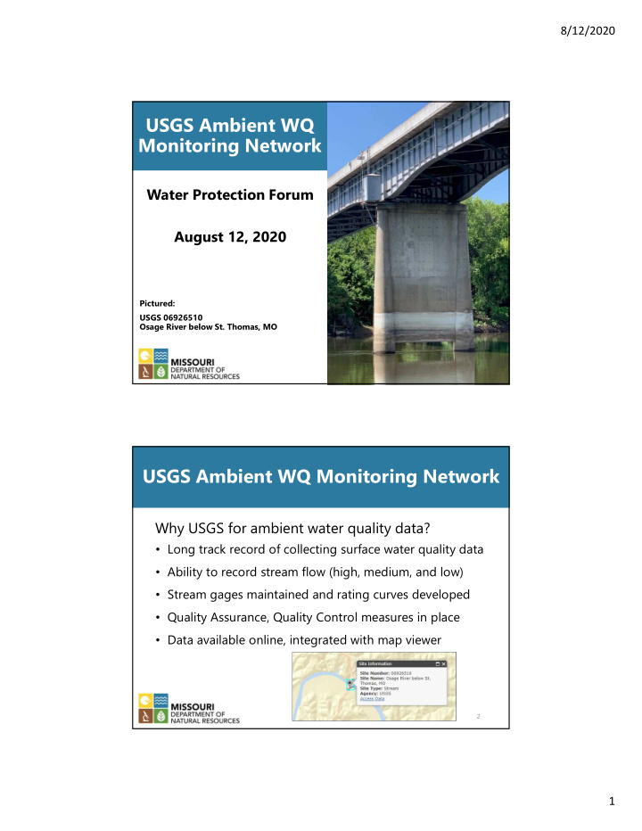 usgs ambient wq monitoring network