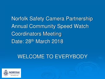 Coordinators Meeting Date: 28 th March 2018  WELCOME TO EVERYBODY  OPENING OF THE MEETING  BY  MR