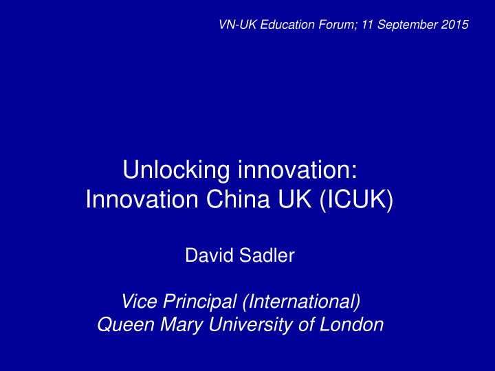 unlocking innovation