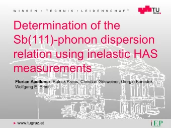 Determination of the  Sb(111)-phonon dispersion  relation using inelastic HAS  measurements Florian