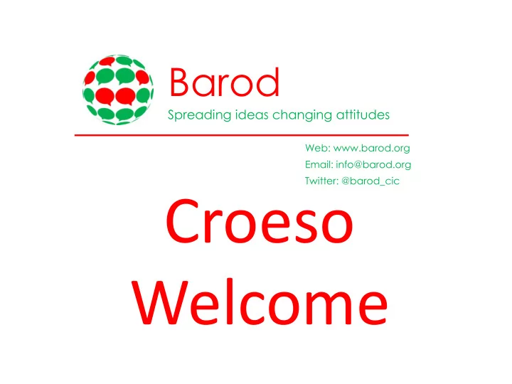 croeso welcome
