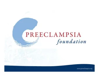 Who We Are We en VISION a world where preeclampsia no longer threatens  the lives of mothers and