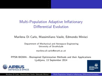 Multi-Population Adaptive Inflationary  Differential Evolution  Marilena Di Carlo, Massimiliano