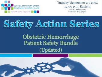 Tuesday, September 23, 2014  12:00 p.m. Eastern  Dial-In: 1.888.863.0985  Conference ID: 94589720