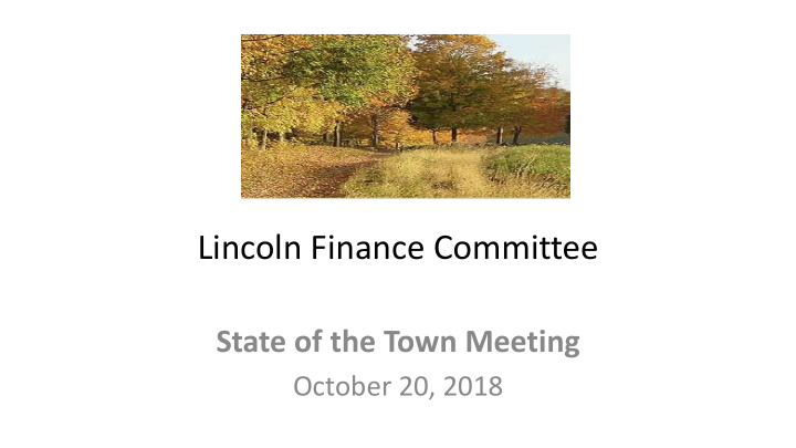 lincoln finance committee