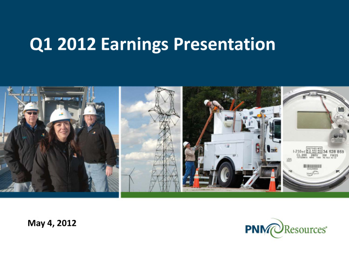 q1 2012 earnings presentation