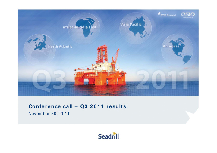 conference call q3 2 0 1 1 results