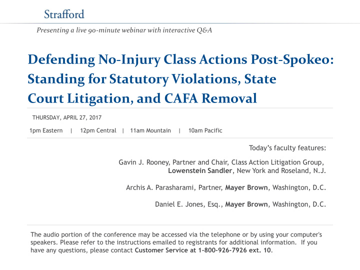 defending no injury class actions post spokeo standing