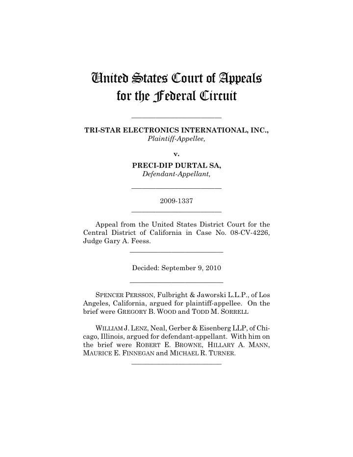 united states court of appeals for the federal circuit