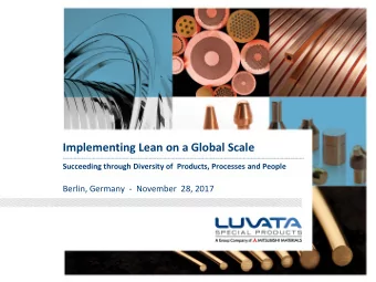 Implementing Lean on a Global Scale